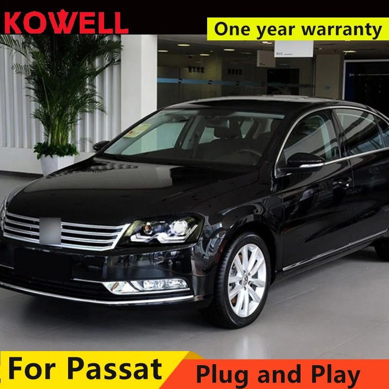 Kowell стайлинга автомобилей для VW Passat Magotan 2012- светодиодные фары DRL спереди Биксеноновая объектив двойной луч hid комплект