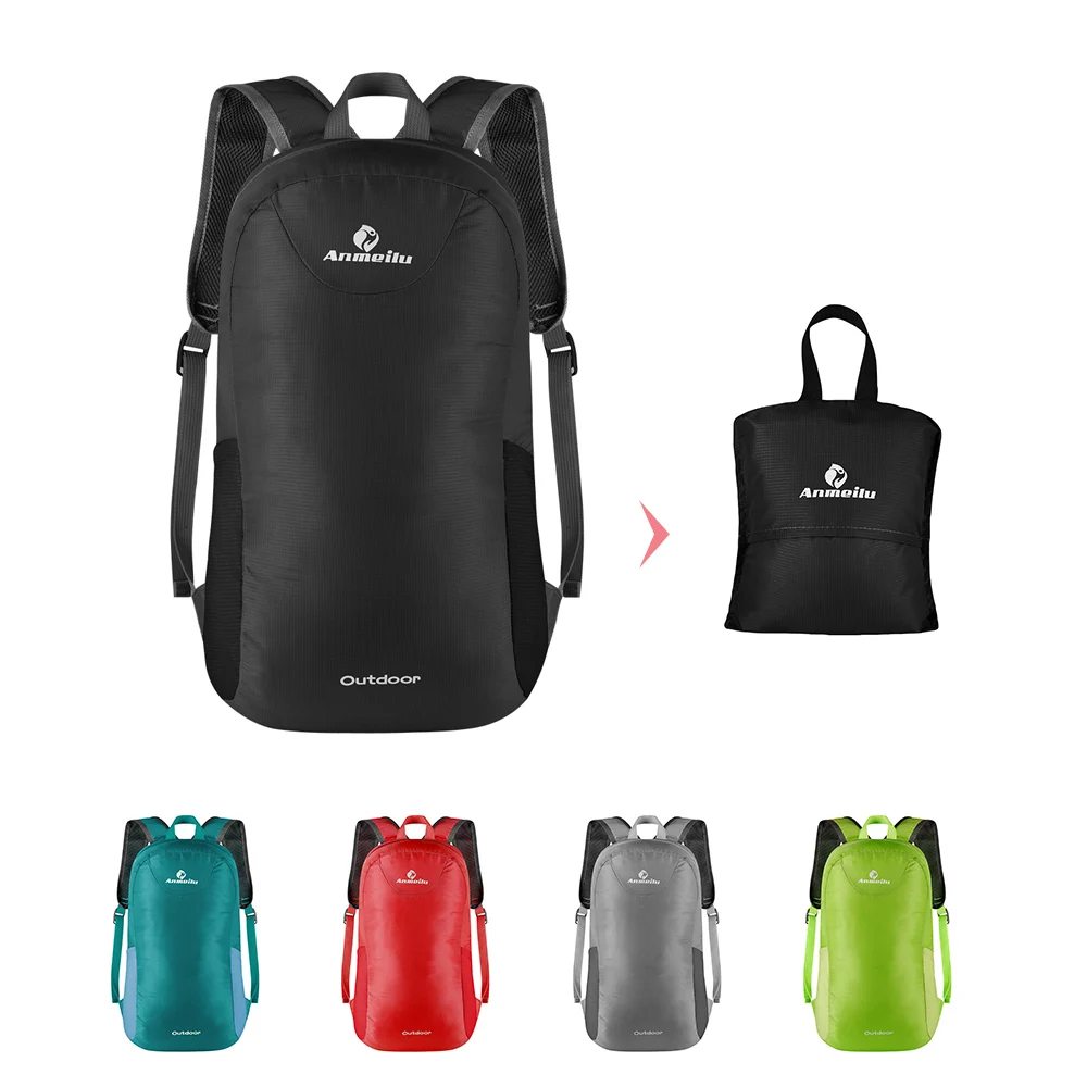 

ANMEILU 15L Foldable Backpack Waterproof Climbing Rucksack Backpack Outdoor Bag Cycling Backpack Travel Hiking Bag Stuff Sack