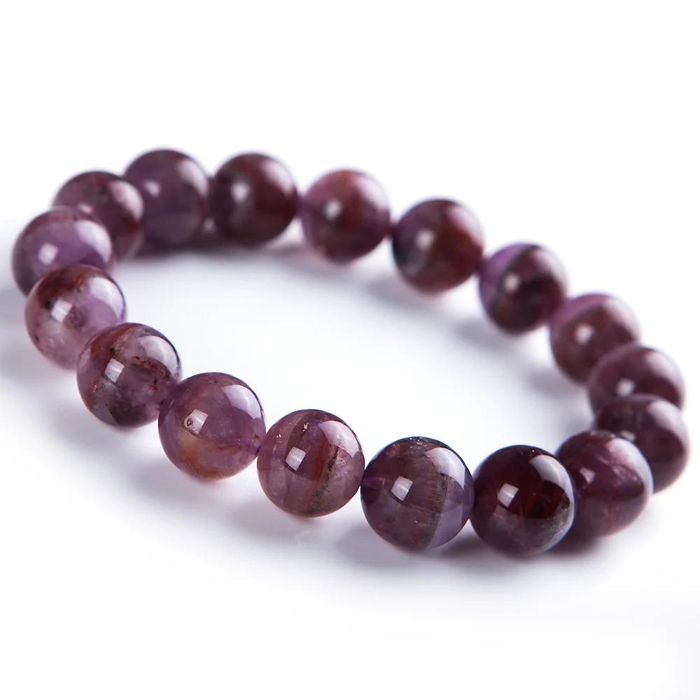 

Genuine Natural Auralite 23 Purple Red 12mm Man Women Powerful Canada Round Beads Bracelets Reiki AAAAA Drop Shipping