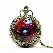 Высокое качество Винтаж Невеста-зомби мультфильм шаблон лучший подарок стимпанк ковбой карманные часы на цепочке для Для мужчин Для женщин PB635