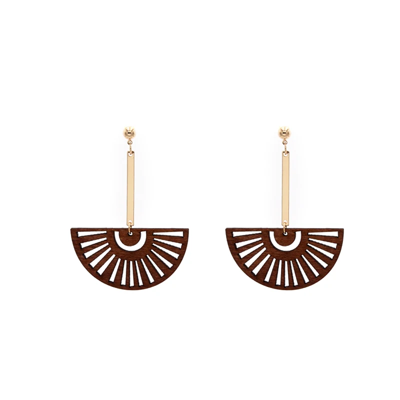 Free shipping Fashion jewelry Wholesale gift Popular wood chip Pierced Earrings | Украшения и аксессуары