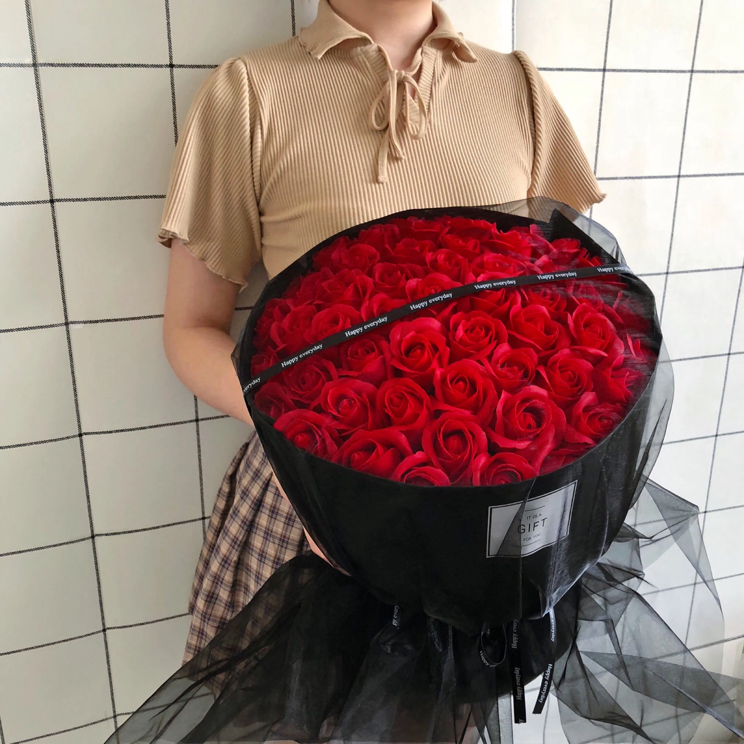 Roses on Valentine's Day Birthday Present for His Girlfriend