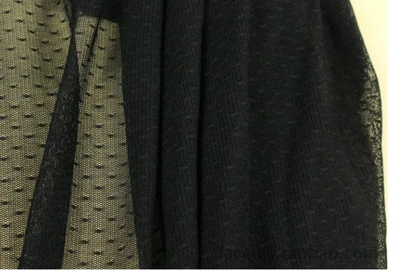 Черный цвет м/лот 500 см 165 см ширина пунктирной мягкой сетчатой DHL