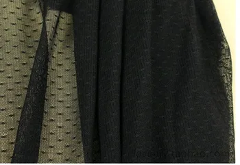 

BLACK color 500meters/lot 165cm width dotted soft mesh fabric DHL frees shipping