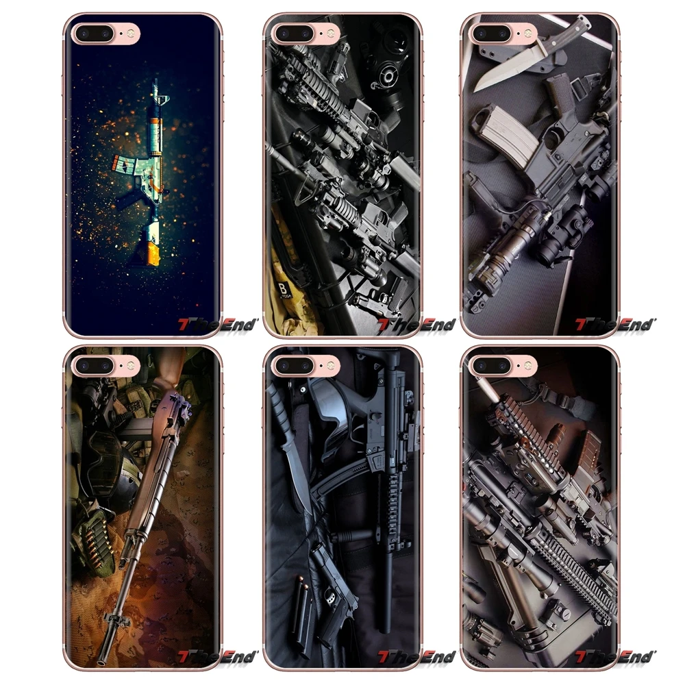 

Rifles Guns Weapons bullet Pattern For Huawei G7 G8 P7 P8 P9 P10 P20 P30 Lite Mini Pro P Smart Plus 2017 2018 2019 Silicone Case