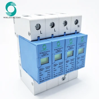 

XLSPD-40 AC SPD 3P+N 20KA~40KA C ~385VAC House Surge Protector protection Protective Low-voltage Arrester Device
