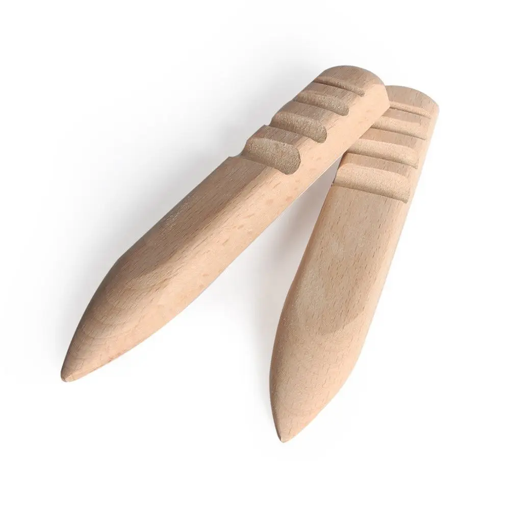 

Leathercraft Tool Leather Edge Slicker Flat Wood Multi-Size Leather Burnisher
