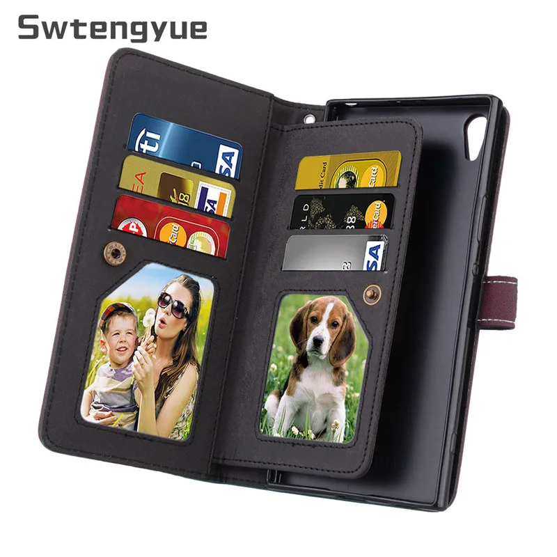 

Swtengyue For Sony Xperia XA1 Ultra case Flip Wallet Leather Multifunction Nine cards case For Sony Xperia XA1 Ultra Case