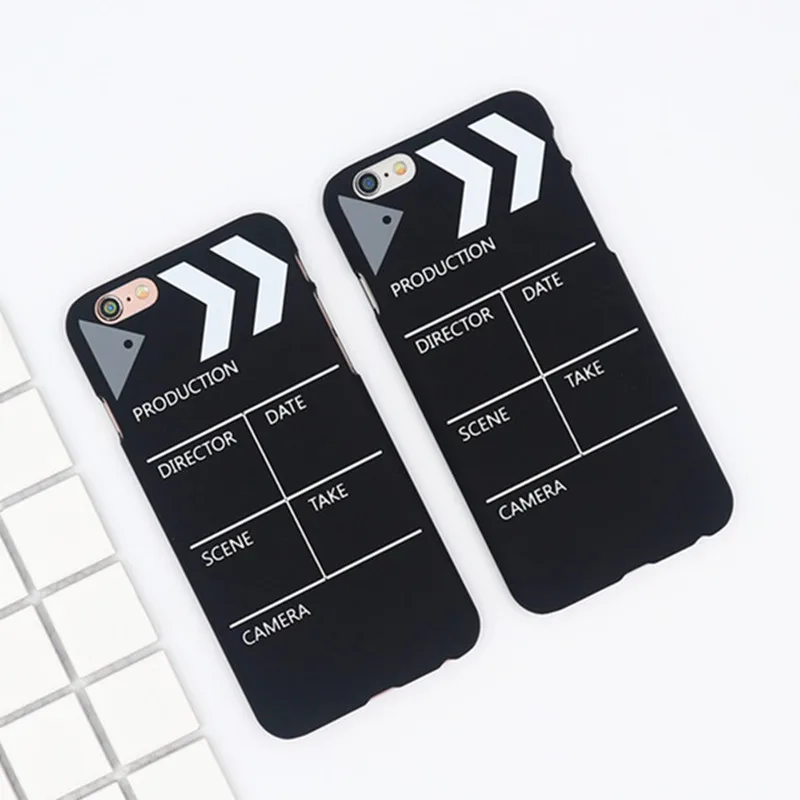 

Fashion Matte Black Camera Clap-stick phone case For iPhone 6 7 8 Plus Slim PC Hard Phone Case For iPhone 6 6s puls back covers