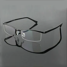 Новинка, алюминиевый сплав магния, мужские полуободки, оправа для очков, пружинные шарнирные очки по рецепту 53-16-138 R5