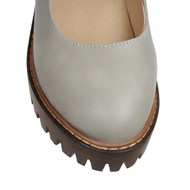 Plus Size 34-43 Women Pumps Fashion Cross-Strap Shoes Woman 2 Type Square Medium High Heels Black Gray Beige Lady Shoes Women (12)