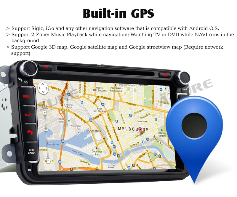 Sale A-Sure 2 Din Android Auto Radio GPS DVD Navigation For VW PASSAT B6 Polo Sharan TIGUAN TOURAN CADDY GOLF 5 Mk6 T5 SEAT Skoda 19