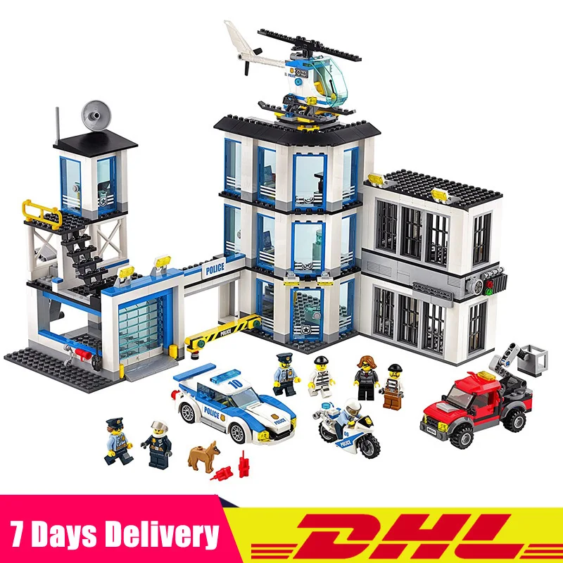 

LEPIN 02020 965Pcs City Series The New Police Station Set Compatible Legoingly 60141 Building Blocks Bricks Toys for Children