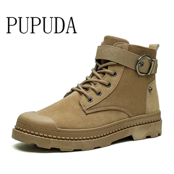 

PUPUDA Classic Boots Men outdoor sneakers Lace up non-slip shoes High Top fashion casual shoes male Autumn new Martin boots