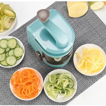 

4-in-1 Rotating Blades Spiral Vegetable Noodle Maker Vertical Mandoline Slicer for for Low Carb / Paleo / Gluten-Free Meals