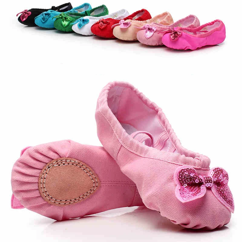 22~42 Kids Adult Soft Sole Girls Dancing Shoes For Women's Ballet Dance Shoes Butterfly Jay Kids Ballerina Child Ballet Shoes