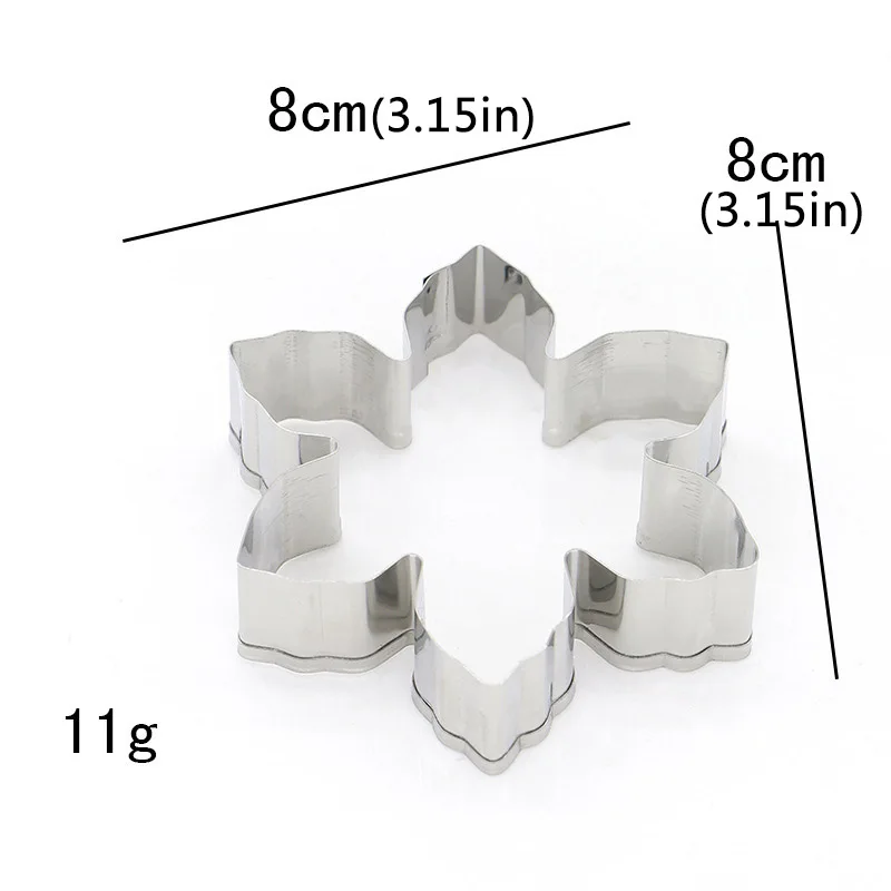 3d печенье вырубки рождество форма для выпечки плесень нержавеющая сталь новогодние формы форма для пряников Снежинка формочки для печенья кондитерские изделия вырубки для печенья кухонные принадлежности для выпечки