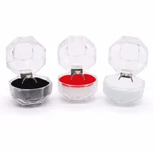 10 шт. акриловое кольцо коробка для ювелирных изделий упаковка для демонстрации прозрачные сумки для переноски для кольца подарок Горячая Распродажа