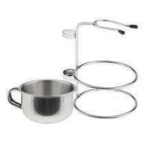 Мужская Борода для бритья уход держатель для кисти Безопасная бритва ручка чаша набор [подставка+ чаша]