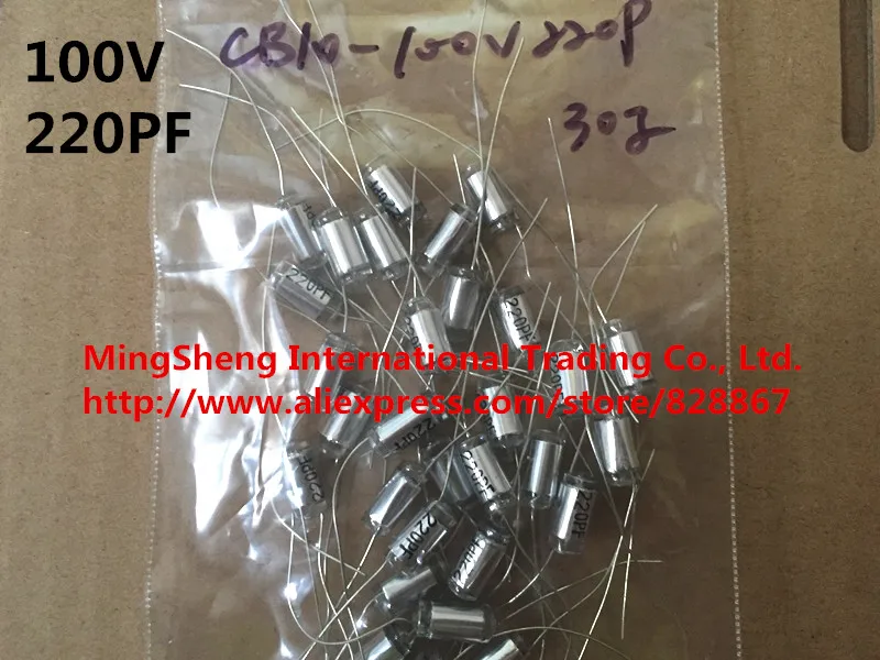 Оригинальный новый конденсатор из 100% осевого полистирола CB10 100v220PF 221J 221 39PF100V 390J 470P