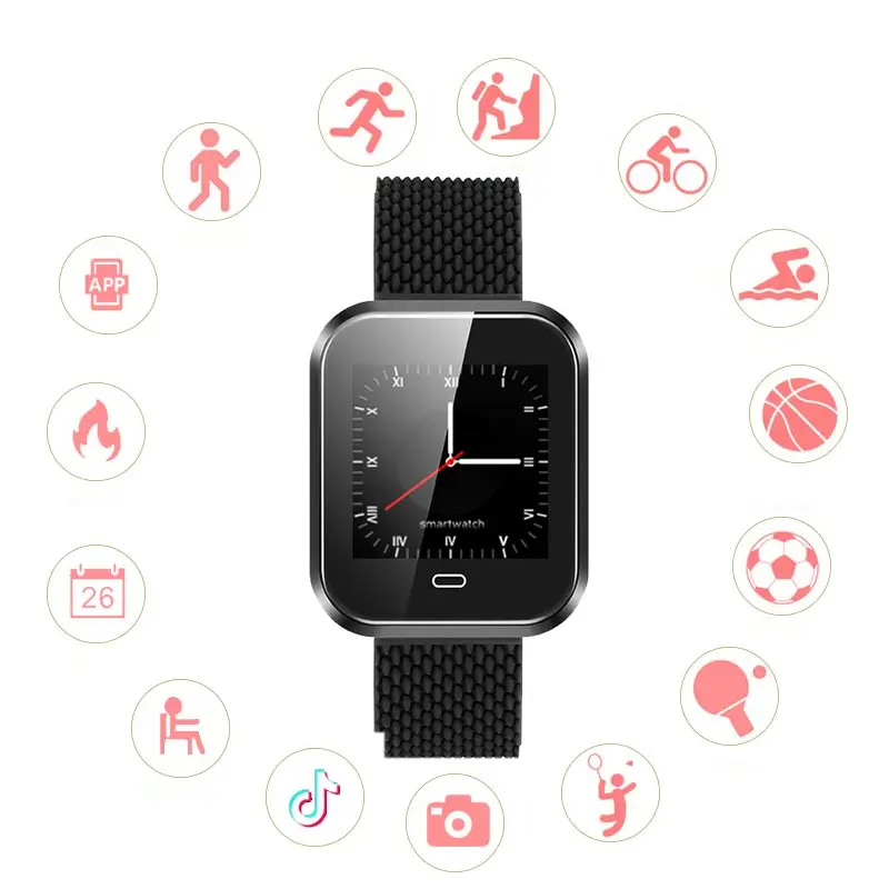 

CD16 Smart Bracelet Fashion Color Screen Heart Rate Monitoring Step Counter Sports Bluetooth Bracelet Smart Watch Smart Wear