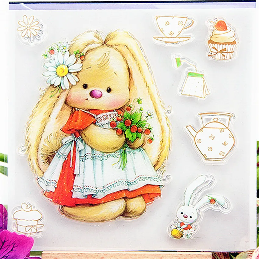 Мишка с зайкой картинки для печати