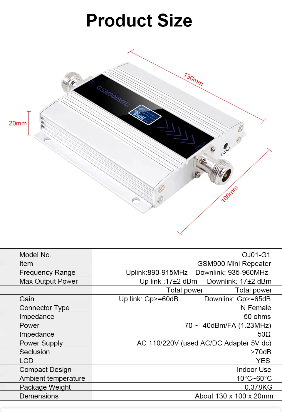 Gsm ретранслятор 900 МГц 2g ретранслятор ЖК-дисплей мини GSM900MHZ усилитель мобильного сигнала GSM 900 МГц Ретранслятор Усилитель сотового телефона