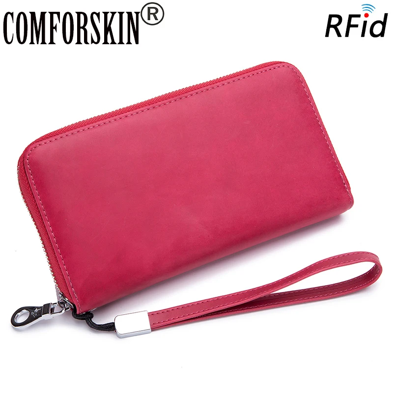 

COMFORSKIN Hot Brand Multi-function RFID Protection Unisex Credit Card Holders European And American Large Capacity Card Wallet