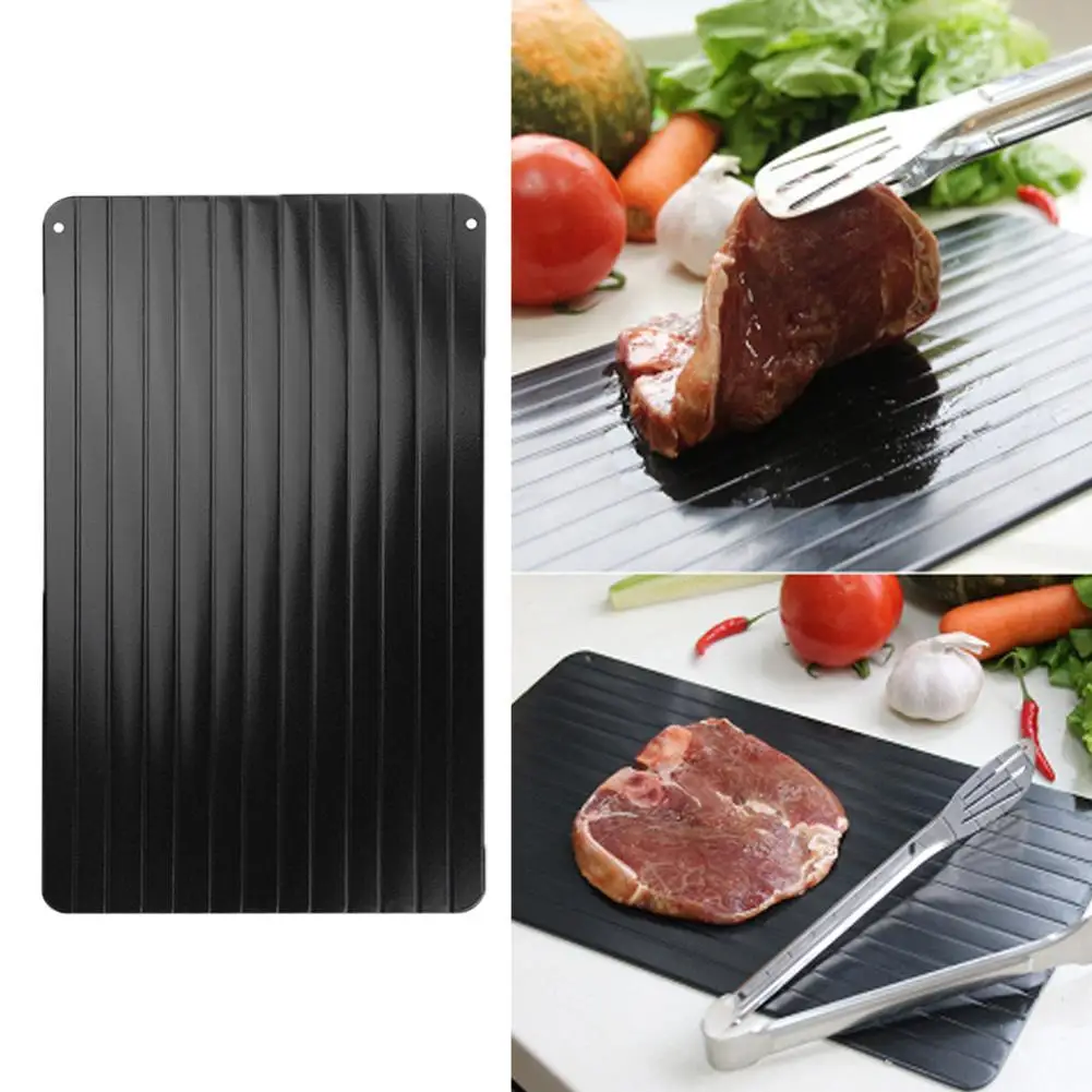 EZLIFE Magic Defrost Tray Safe Fast Thawing Frozen Fish Sea Food Meat Metal Plate Defrosting Tray Kitchen Cook Gadget Tool EZLIFE Magic Defrost Tray Safe Fast Thawing Frozen Fish Sea Food Meat Metal Plate Defrosting Tray Kitchen Cook Gadget Tool