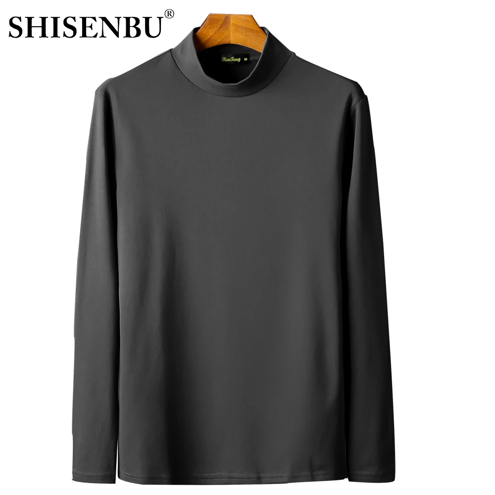 Male Underwear Shirt High Neck Winter Bodysuit Mens Warm Clothes Thermal Undershirts Thick Basic Tops Cotton Undershirt Tshirt (2)