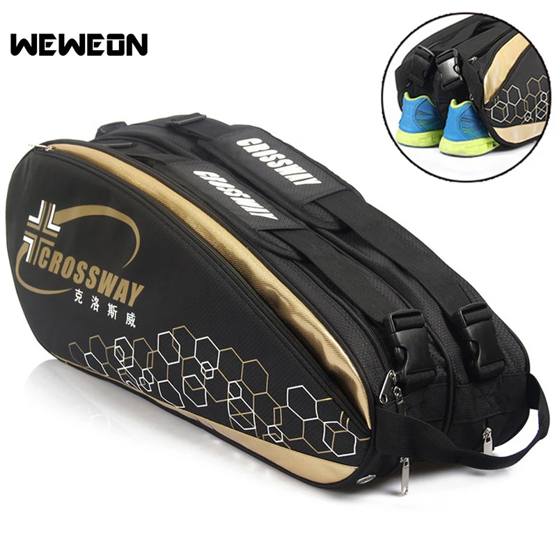 9Pcs Professional Racquet Sports Bag Large Badminton Bags Tennis Backpack 2019 Tennis Racket Bag