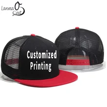 Lanmaocat Мужская и женская сетчатая Кепка с принтом на заказ, Кепка в стиле хип-хоп, модная Стильная летняя кепка для детей