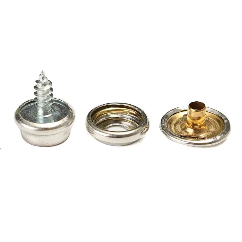 

25Set Prym 15mm Yacht Caravan Snap Fastenrs With Screws Press Studs Button 3 Part Stainless Steel Sockets Tent Accessories