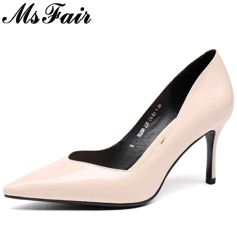 

MSFAIR Shallow Pumps Shoes Woman Thin Heels Pointed Toe High Heels Stiletto heel Women Shoes Sexy Zapatos Mujer High heel Pumps