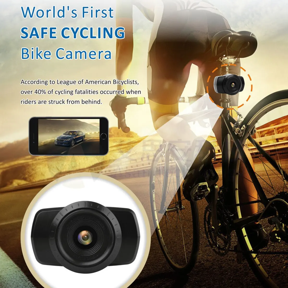 

1280x720 Rear HD App WiFi Bike Sports Action Camera Video Car Playback Monitor Motion Recorder Bicycle Accessories Parts Black