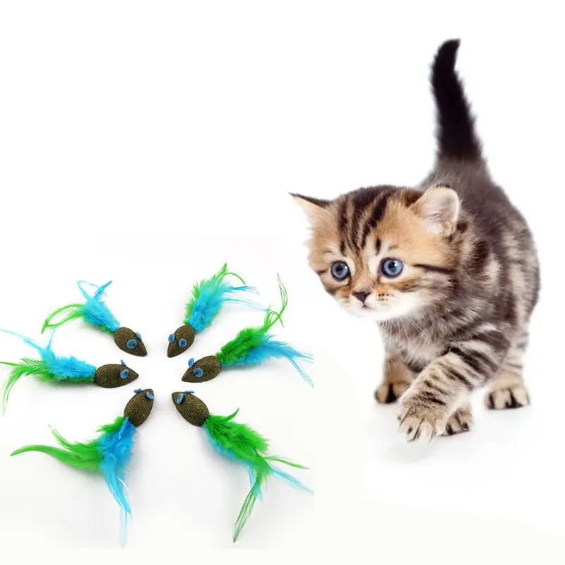 Кошки натуральная кошачья мята игрушка в форме мыши игрушки из перьев Кот Трава печенье закуски для домашних животных зубы лечит игрушки