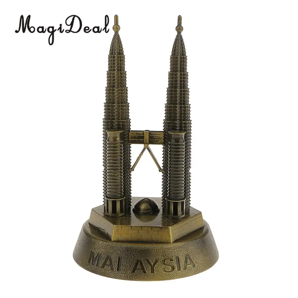 MagiDeal 16cm Vintage Model Malaysia Petronas Twin Towers Kuala Lumpur