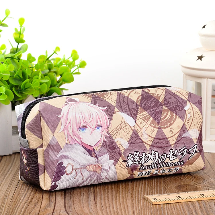 

Seraph of the End Owari no Serafu Yuichiro Hyakuya Mikaela Hyakuya Cosplay Student Pen Bag Pencil Case Cosmetic Storage Bag Gift