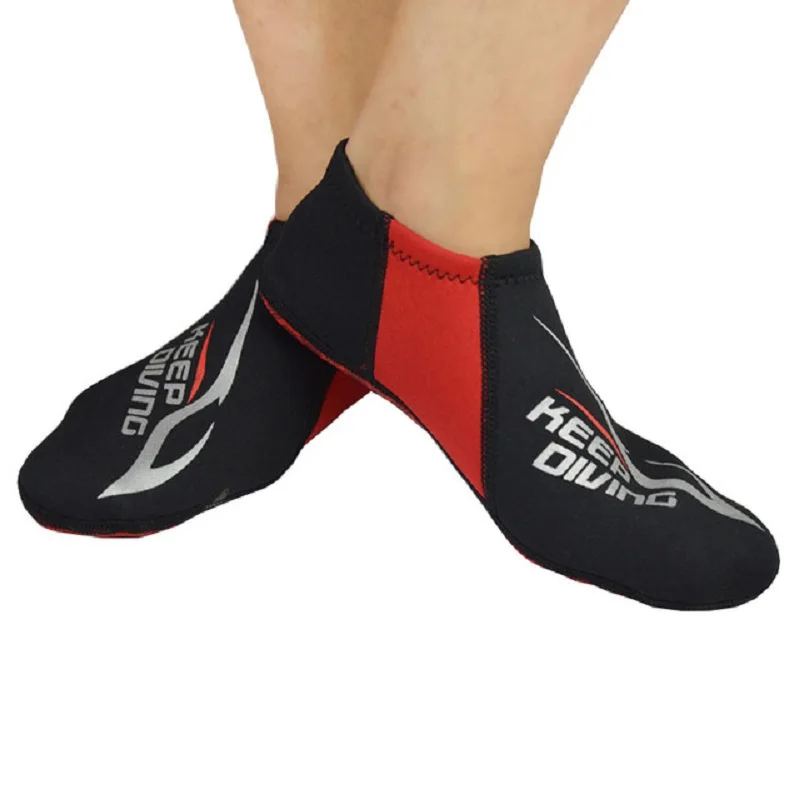 3 мм неопрена дайвинг носки подводное плавание пляж плавание дайвинг теплые носки гидрокостюм Водные виды спорта, серфинг обувь для Каяка обувь - Цвет: Красный