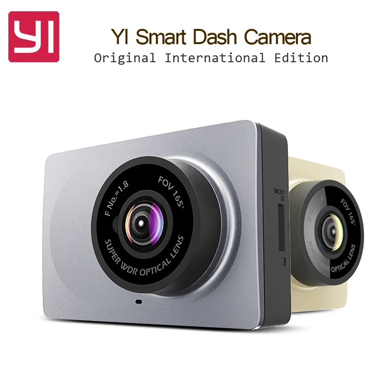 Original International Edition Xiaomi YI Smart Car DVR WiFi Xiaoyi Dash Camera 165 Degree ADAS 1080P 60fps 2.7Inch Car Camera