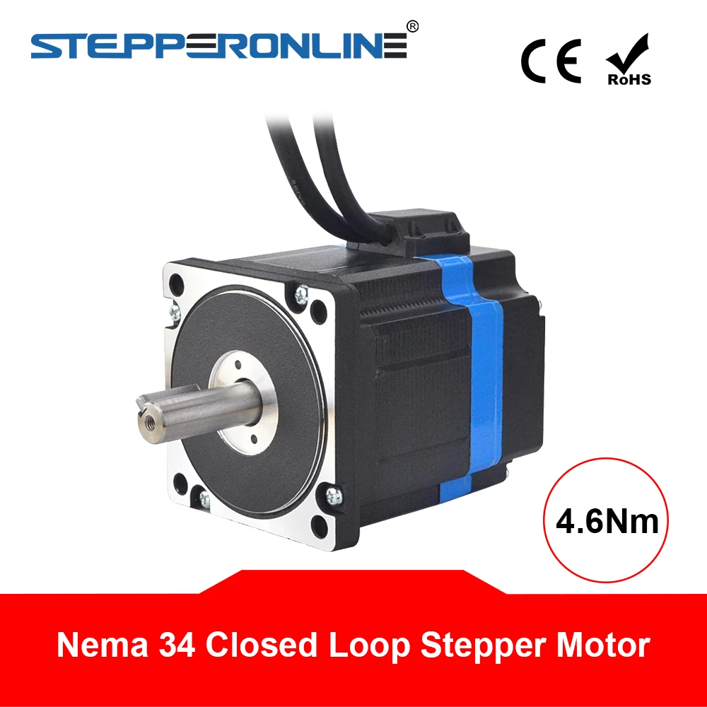 

Nema34 Closed Loop Stepper Motor 4.6Nm 2 Phase Hybrid Nema 34 86 Step Servo Motor 6A with Encoder 1000CPR