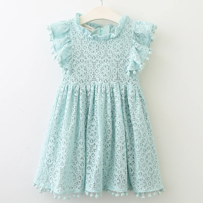 Bear leader/платье для девочек г., новая летняя брендовая одежда для девочек кружевное платье с рукавами-лепестками для маленьких девочек вечерние платья для детей от 3 до 7 лет