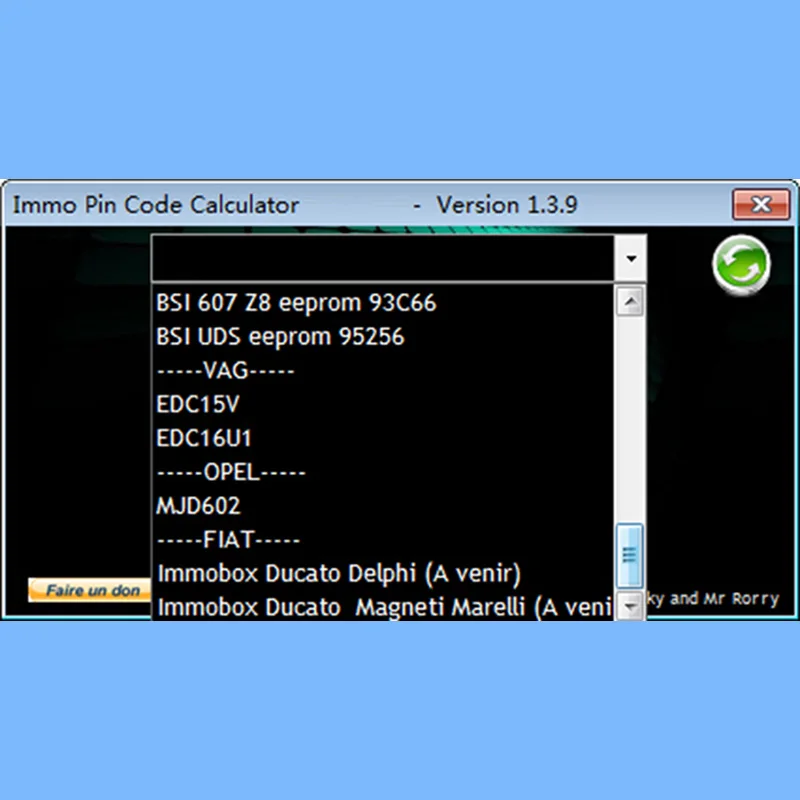 IMMO Pin-код калькулятор V1.3.9 для Psa Opel Fiat Vag