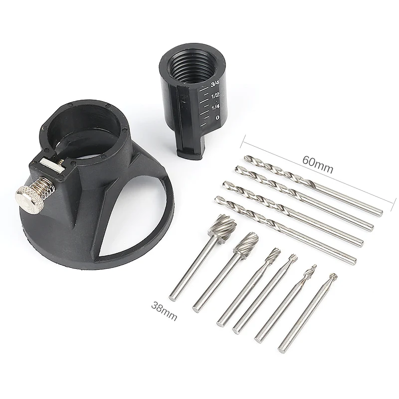 

7Pcs Woodworking Milling Cutter 1 Drill Rotary Positioner Kit + Drill Tool Rotary Tool Small Grinder Combination Accessories