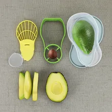 Abacate 3 em 1 Keeper Armazenamento Recipiente Ferramenta De Abacate Abacate Manteiga de Karité Fatiador Corer Peeler Separador Ferramentas de Cozinha Vegetal