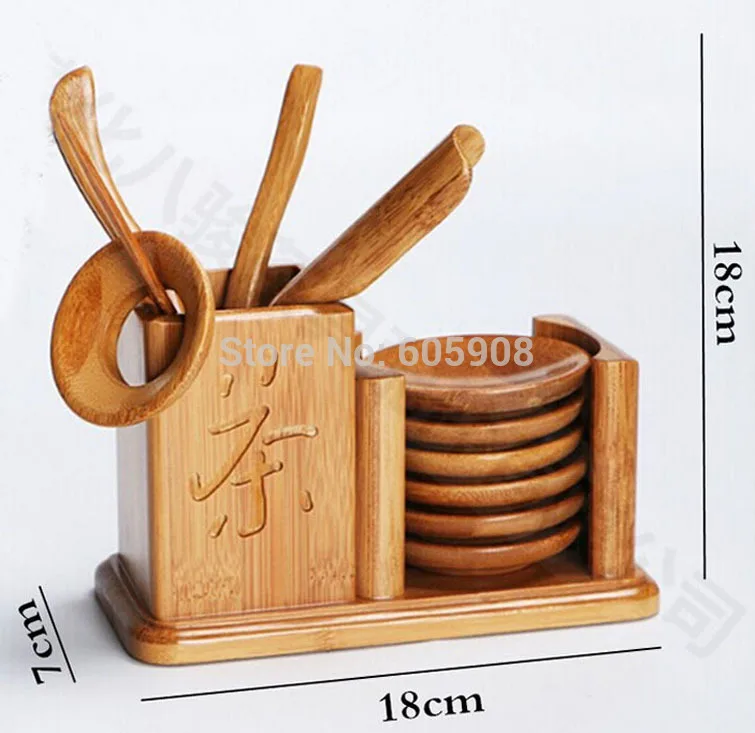 S/12 бамбуковый чайный набор с чайным лотком китайский чай гонфу сервис инструменты чайный набор Cha Dao