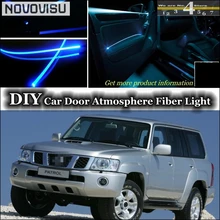 NOVOVISU для Nissan Patrol внутренний светильник окружающего воздуха, настроенный атмосферный волоконно-оптический ленточный светильник s внутри Дверная панель освещения