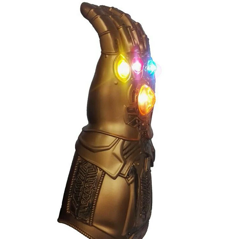 Светодиодный светильник Thanos Infinity Gauntlet Мстители Бесконечность войны косплей светодиодный перчатки ПВХ фигурка модель игрушки подарок Хэллоуин реквизит