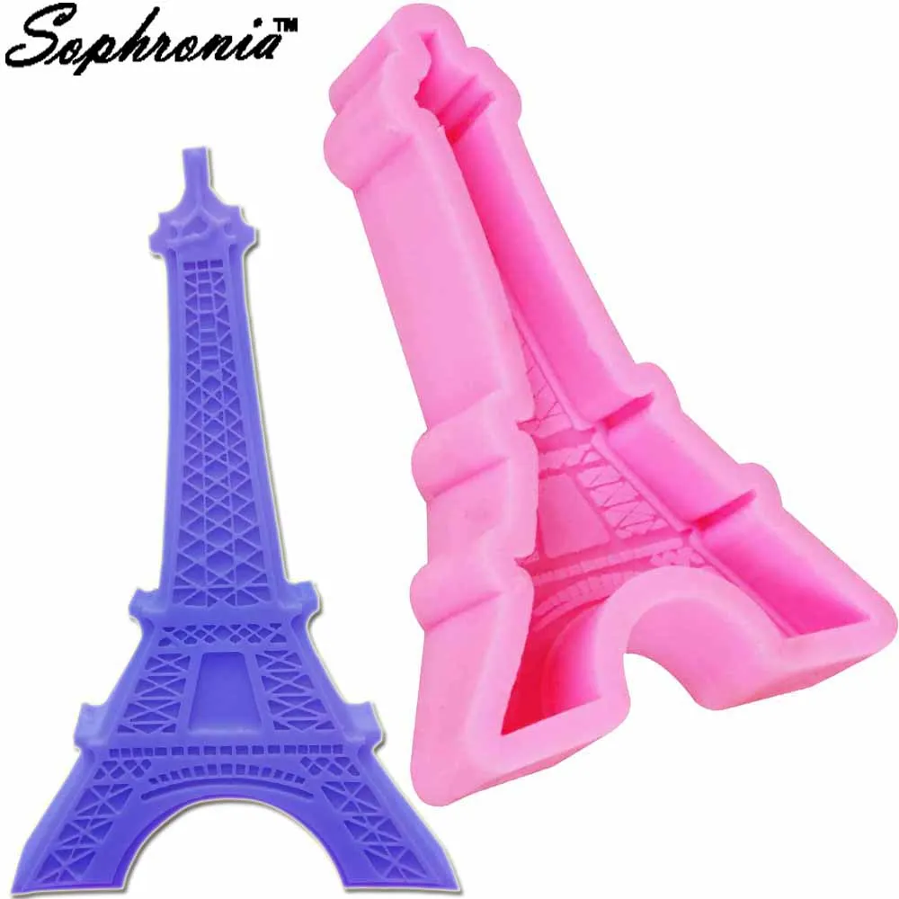 

Sophronia 3D Eiffel Tower Mold DIY Chocolate Candy Fondant Dessert Silicone Mold Cake Making Baking Tools Craftwork Mould M867