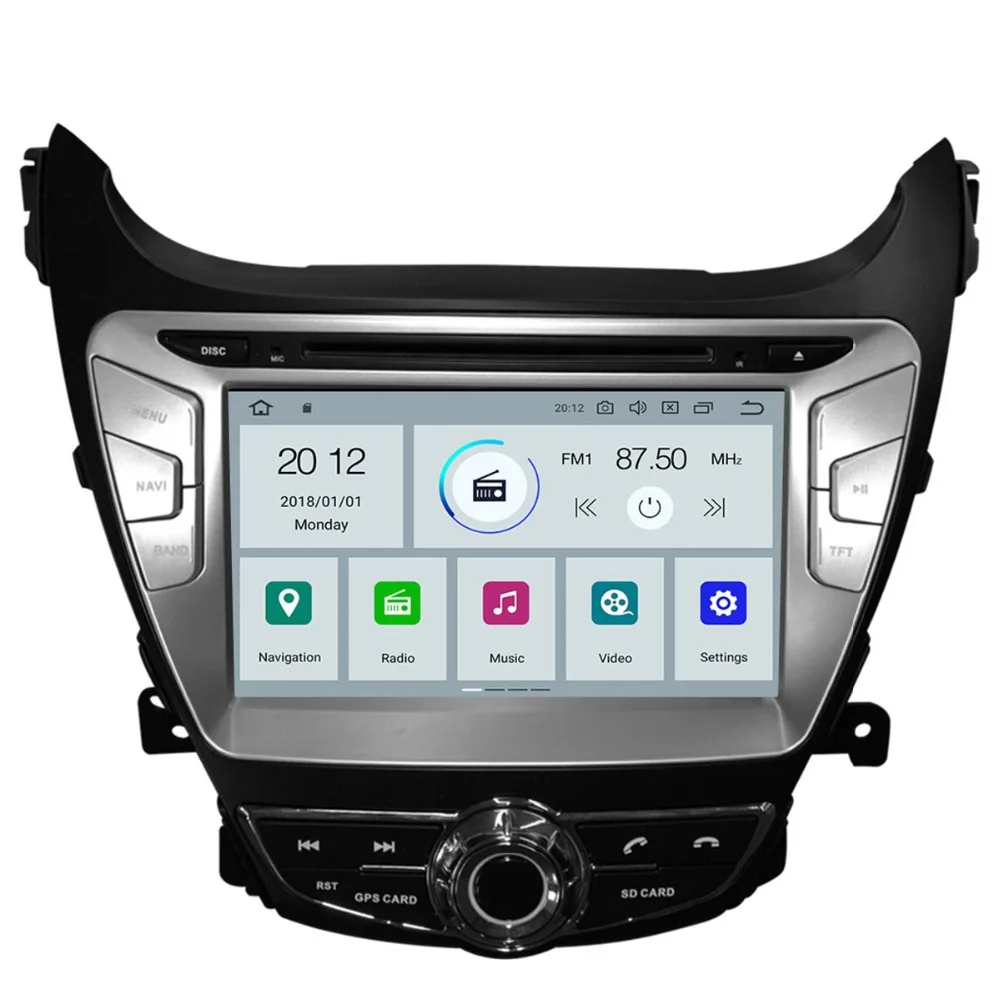 Perfect Aotsr Android 9.0 GPS navigation Car DVD Player For Hyundai Elantra 2011-2013 multimedia 2 din radio recorder 4GB+32GB 2GB+16GB 2